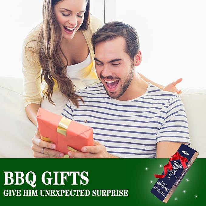 BBQ Gift for Men Dad Husband, Fathers Day Birthday Gifts, 7 in 1 Grill Spatula - Image 2