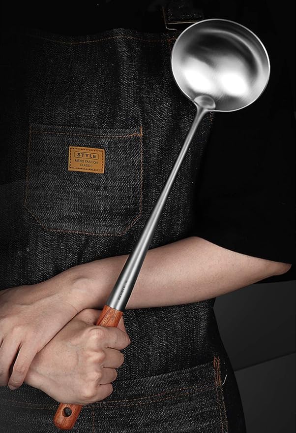 FJNATINH Wok Spatula and Ladle Tool Set, 17inches Spatula - Image 6