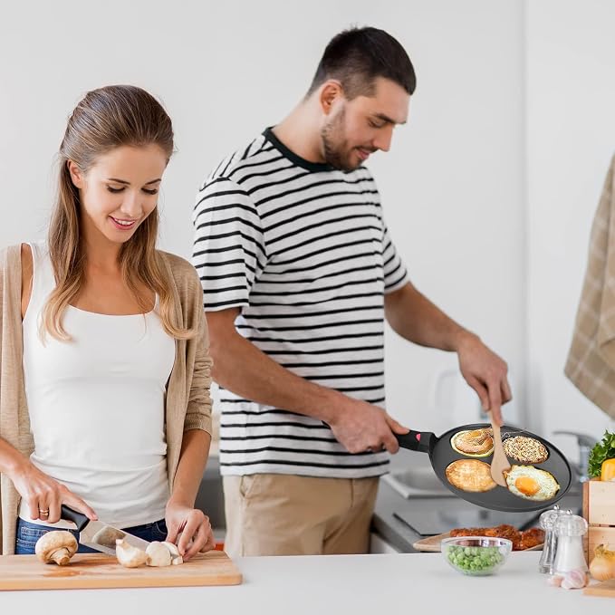 Pancake Pan Nonstick-Suitable for All Stovetops & Induction Cooker, 10.5 Inch - Image 7