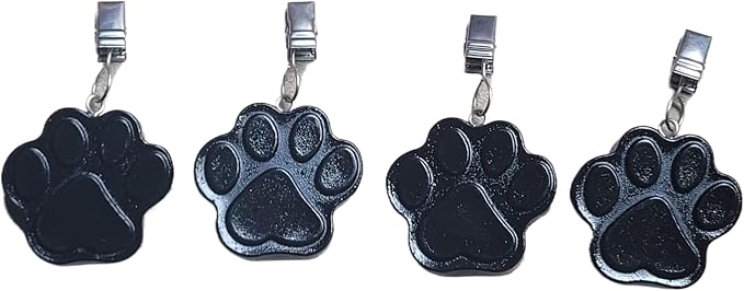 TwoFish Home Set of 4 Cat's paw Resin Table Cover Tablecloth Weights Clips - Image 3