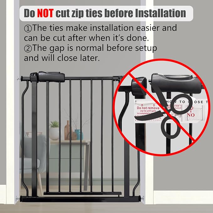 Extra Wide Baby Gate, 52.7-57.5 Inch, Large Walk Through, Pressure Mounted - Image 6