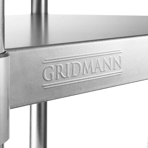 GRIDMANN Stainless Steel Work Table 30 x 24 Inches, NSF Commercial Kitchen Prep - Image 6
