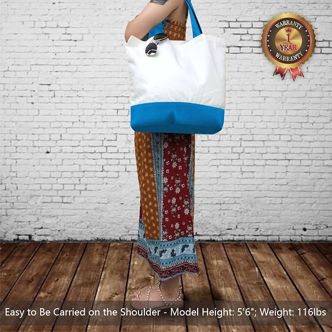 TOPDesign 3-Pack Super Strong Large 12oz Cotton Canvas Tote Bags, Reusable - Image 2