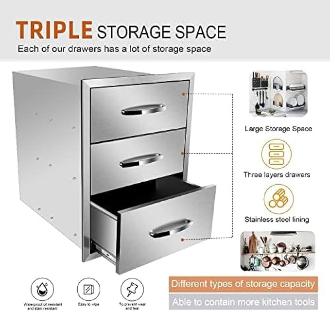 Stainless Steel Outdoor Kitchen Drawers - Image 4