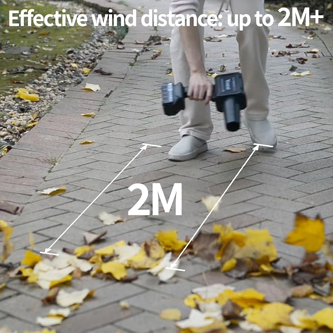 Cordless Leaf Blower with Battery 2×4000mAh and Fast Charger, Electric Small - Image 7