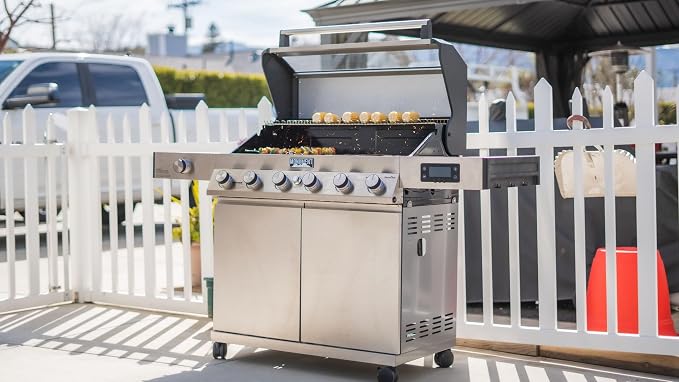 Monument Grills 6-Burner Convertible Natural Gas Smart bbq Grill Stainless - Image 12