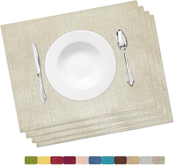 Placemat Set-Washable Place Mats by HOMEYNICE
