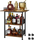 Bar Cart, 3-Tier Bar Cabinets Mini Bar Serving Cart Drink Cart Wine Table by NEYCIL