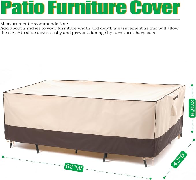 F&J Outdoors Patio Furniture Cover, Waterproof UV Resistant - Image 2