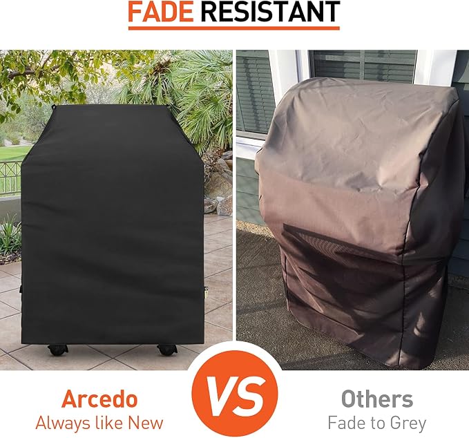 Arcedo Outdoor Grill Cover 32 Inch, Heavy Duty Waterproof 2 Burner Gas BBQ - Image 3