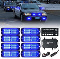 Xprite 24 LED Blue Surface Mount Strobe Police Lights Kit, Emergency Safety by Xprite
