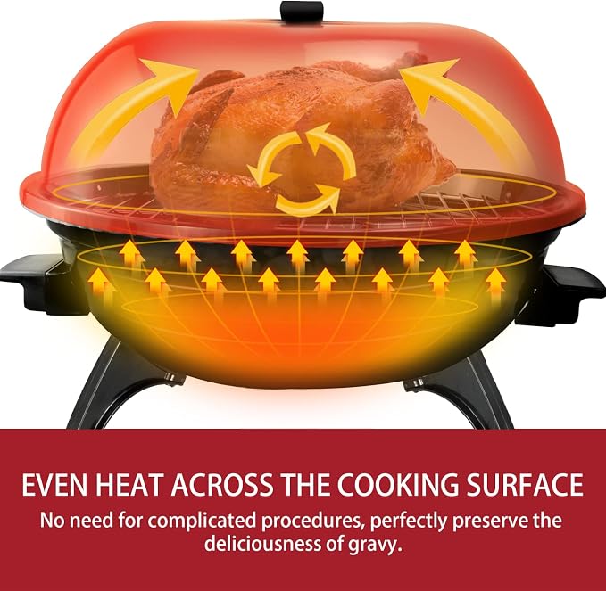 Electric BBQ Grill Techwood 15-Serving Indoor/Outdoor Electric Grill - Image 5