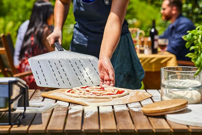 ooni 12” Perforated Pizza Peel – Aluminum Metal Pizza Peel 12 Inch, Pizza - Image 3