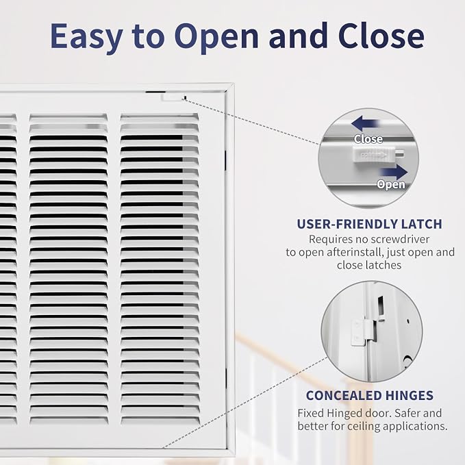 16"W x 14"H Steel Return Air Filter Grille - Image 4