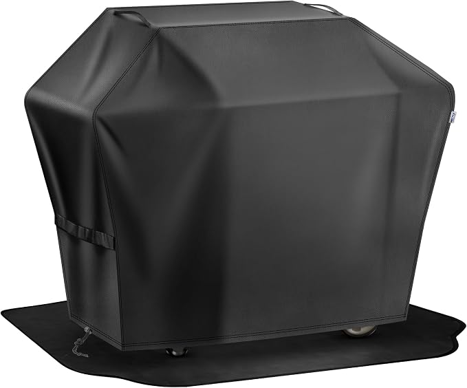 Grill Cover 60 Inch & Under Grill Mat, Waterproof Fade Resistant Anti-UV by MeppleMakeYourLifeSimple