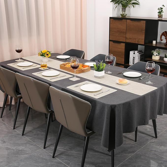 Table Runners 94 Inches Long, Dual-Sided Faux Leather Farmhouse Table Runner - Image 6