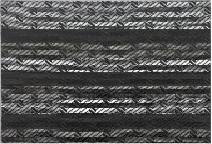 Gugrida Black Placemats 6pcs Placemats Stain PVC Table Mats Woven Vinyl by Unknown