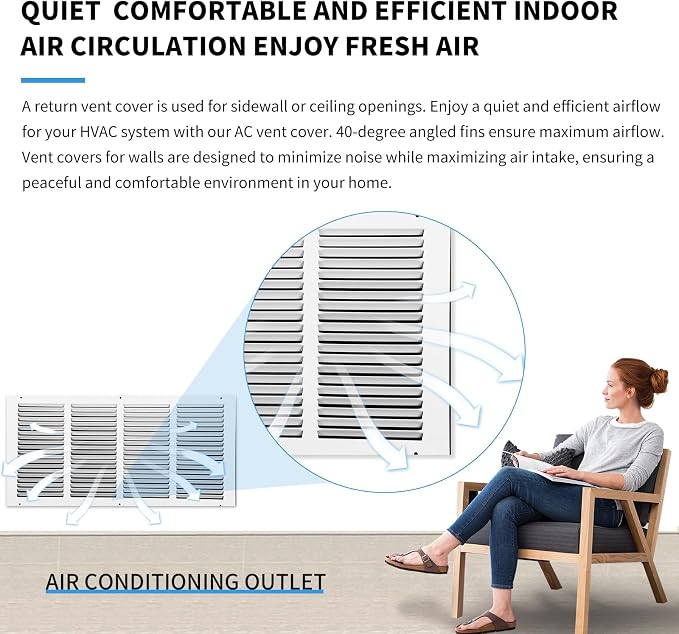 Air Vent 22 x 16, Air Return Vent Cover, Flat Vent Cover, Rejillas De Aire - Image 7