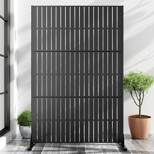 Casaphoria 72" H x 47" W Metal Outdoor Privacy Screen, Freestanding Decorative by Casaphoria