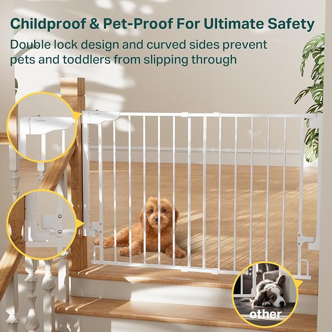 Cumbor 2 Pack 29.2-43" No Bottom Bar Baby Gate - Image 7