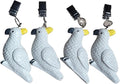 TwoFish Home Set of 4 White Parrot Resin Tablecloth Weights Clips White Parrot by TwoFishHomeFashionLLC
