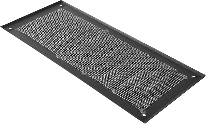 Square Ventilation Grille / 3" x 10" Inch Inside Measurement/Black Metal Air - Image 5