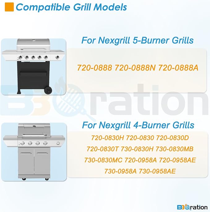Replacement Parts Kit for Nexgrill 5-Burner 720-0888 720-0888N 720-0888A - Image 2