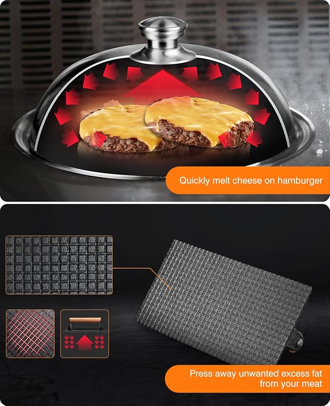 homenote Griddle Accessories for Blackstone, Commercial Grade 12 Inch Heavy - Image 4