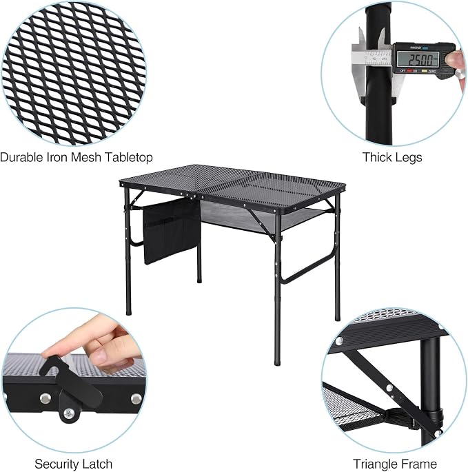 RedSwing Folding Grill Table, Aluminum Portable Grill Stand Table - Image 4