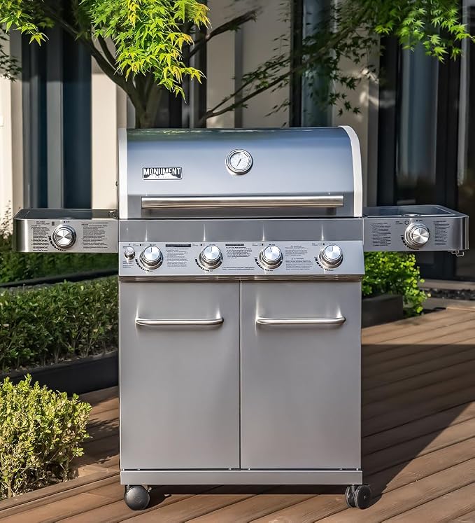 Monument Grills Larger 4-Burner Propane Gas Grills Stainless Steel - Image 5