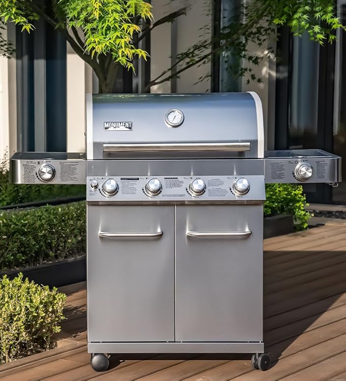 Monument Grills Larger 4-Burner Propane Gas Grills Stainless Steel - Image 5