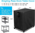Pizza Oven Table Cover Waterproof 500D Oxford Black