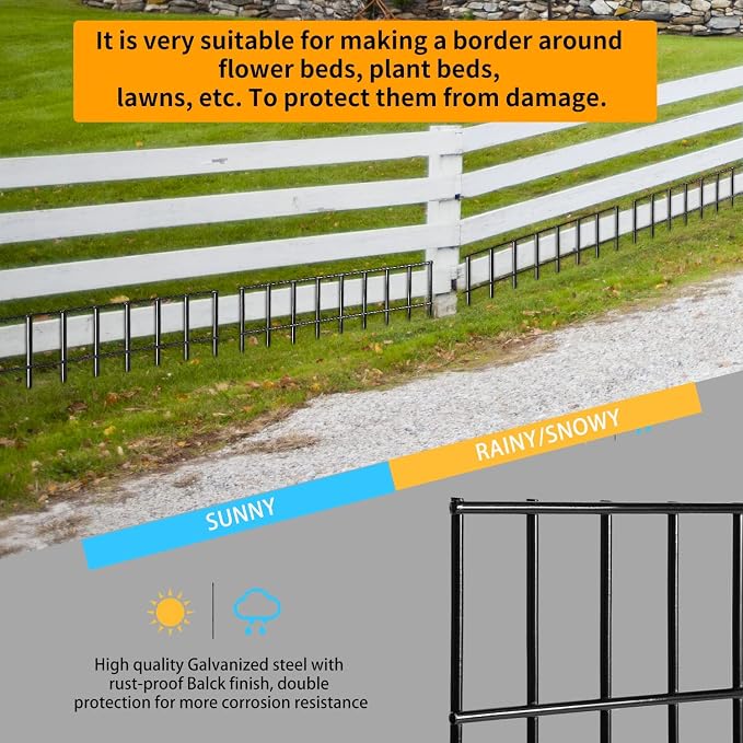 Adavin Animal Barrier Fence, 5 Pack 24 in X 15 in Dog Digging Fence Barrier - Image 7