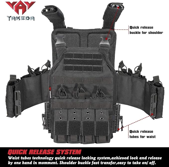 YAKEDA Quick Release Tactical Outdoor Vest - Image 2