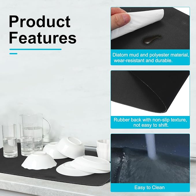uxcell Silicone Mats for Kitchen Counter, 35.4" x 23.6" Non-Slip Countertop - Image 3