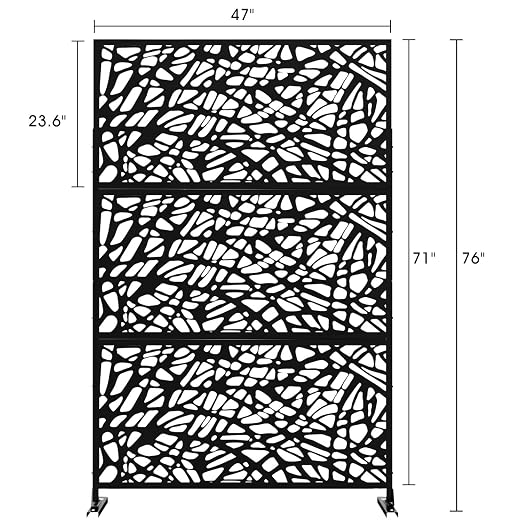 Casaphoria 72" H x 47" W Metal Outdoor Privacy Screen, Freestanding Decorative - Image 9