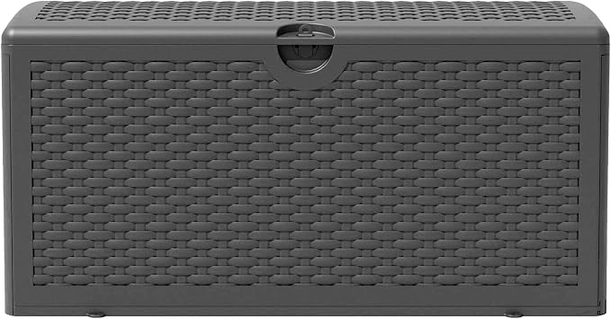 80 Gallon Pro Resin Deck Box, Waterproof Outdoor Storage Bin - Image 3