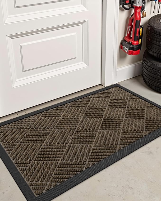 DEXI Front Door Mat Outside Entrance, 2x3 ft Rubber Entry Doormat Heavy Duty - Image 9