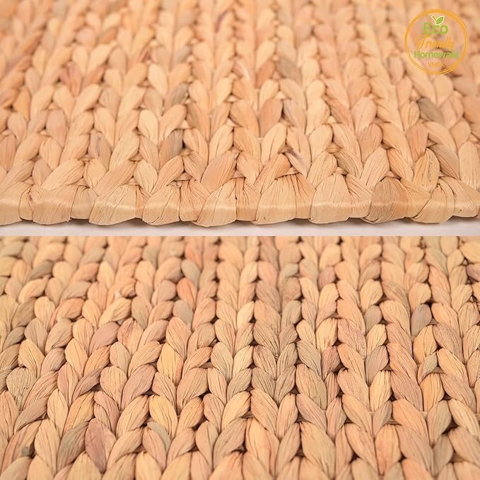 Boho Place Mats Set of 10, Square Table Mats Set of 10, Woven Placemats - Image 3