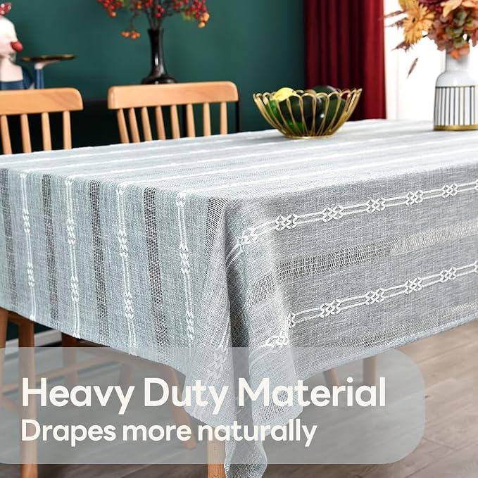 Heavy Duty Cotton Table Cloth for Rectangle Table Rectangular Farmhouse Vintage - Image 4