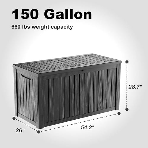 150 Gallon Outdoor Storage Box – Resin Deck Box - Image 2