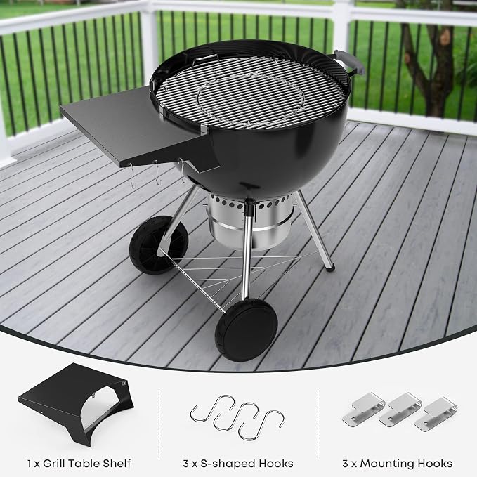 Stanbroil Grill Side Table for 22 Inch Weber Master-Touch & Original Kettle & - Image 2