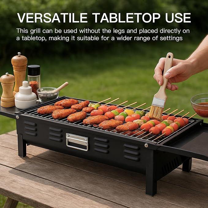 comzenz 35’’ Portable Charcoal Grill Folding BBQ Grill - Image 3
