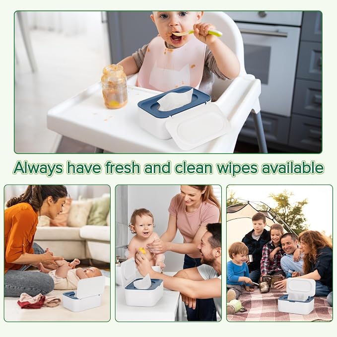 Baby Wipes Dispenser, Wipes Case Baby Wipe Holder Keeps Wipes Fresh, Easy Open - Image 6