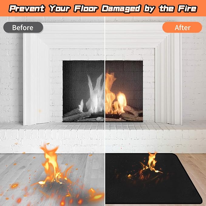 Hearth Rugs Fireproof, Fireplace Rug, Fireplace Mat, Fireplace Rugs Fire - Image 4