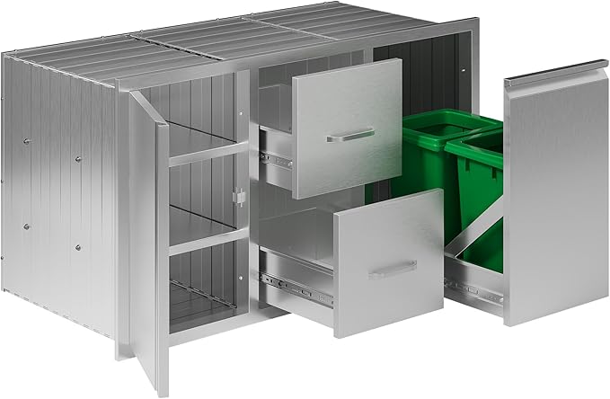 Jocisland Outdoor Kitchen Drawers 41.5" W×23" D×23" H Stainless Steel Drawers by Jocisland