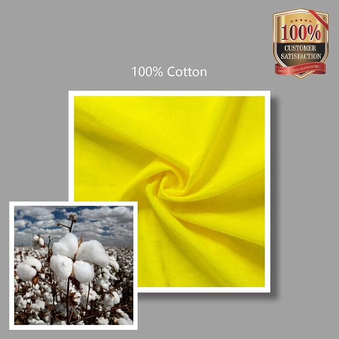 TOPDesign 6-Pack Economical 16"x15" Yellow Cotton Tote Bag, Lightweight Medium - Image 7