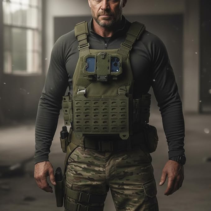 Tactical Phone Holder Available in Full Size Plate Carrier Phone Mount Adjust - Image 6