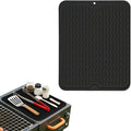Grill Accessories, 14x11 Inch Silicone Heat Resistant Mat, BBQ Tool Rest Pad by Geban