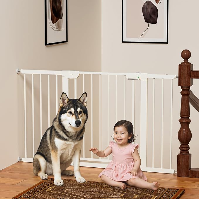29.5-54.2" Baby Gate for Stairs, Baby Safety Essentials, Auto Close Gate for by Mutak